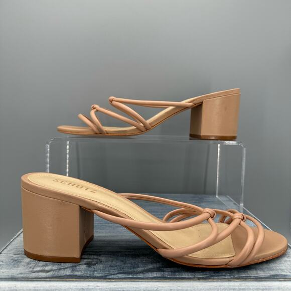 New Schutz Women’s Princey Strappy Sandals Beige Size 9.5B - Picture 1 of 10